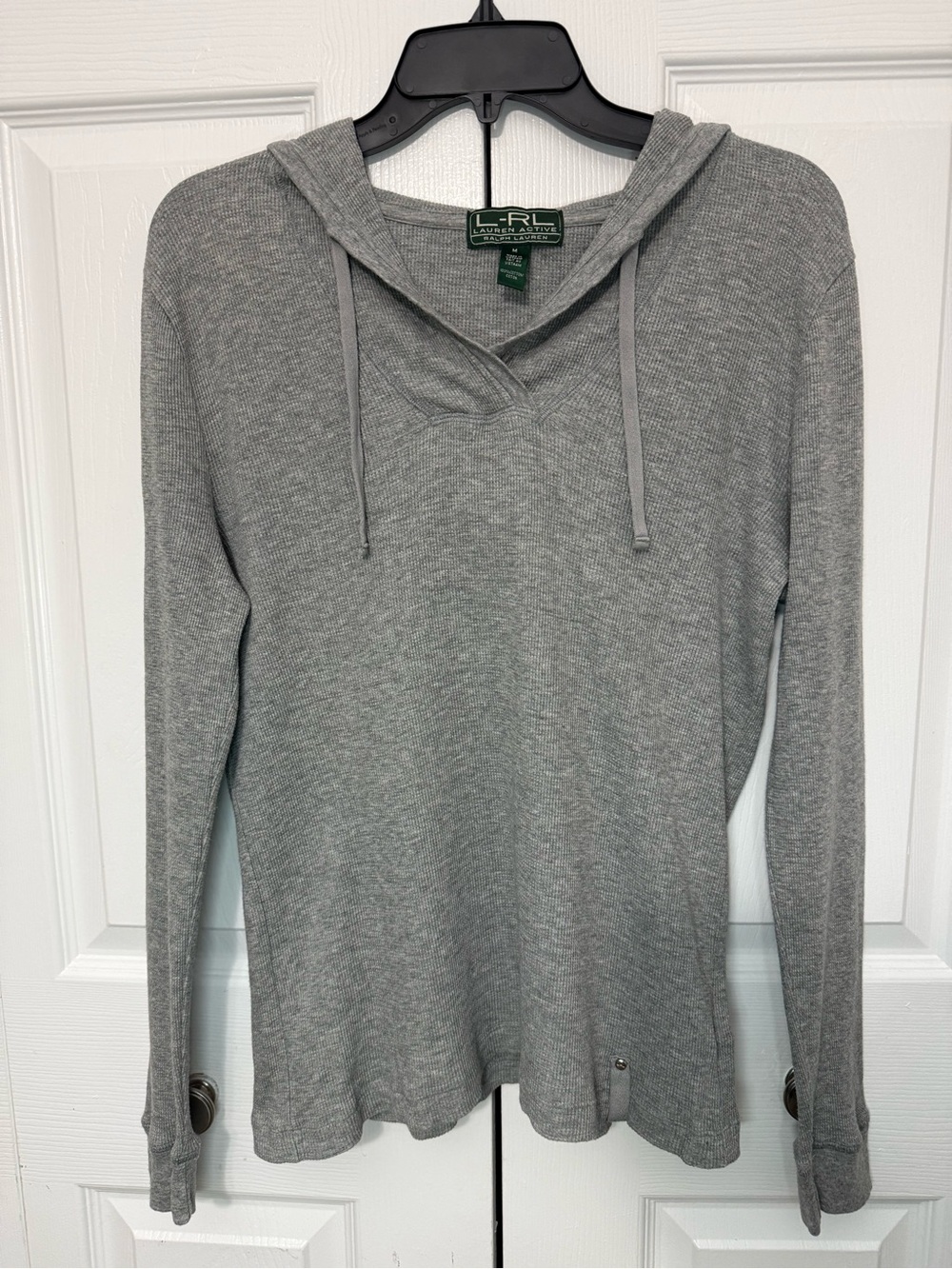 Ralph Lauren Heather Gray Lightweight Hooded Long-Sleeve Pullover
